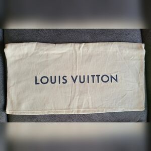 Louis Vuitton Tan Dust Bag with Black Logo. EUC